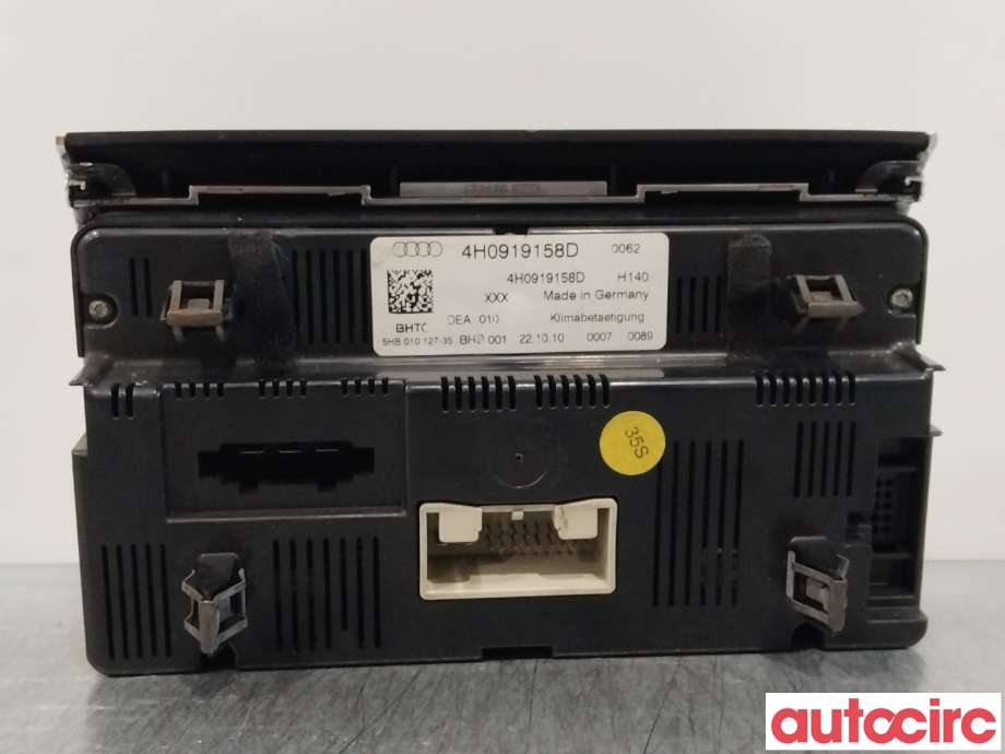 Varmeapparat betjening til Audi A8 2010-2013 (Type III, Fase 1)  (AUDI|4H0919158D)