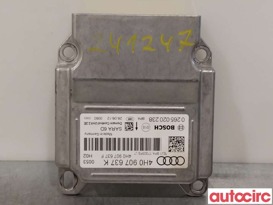 Airbag elektronikk til Audi A8 2010-2013 (Type III, Fase 1) (AUDI|4H0907637K)
