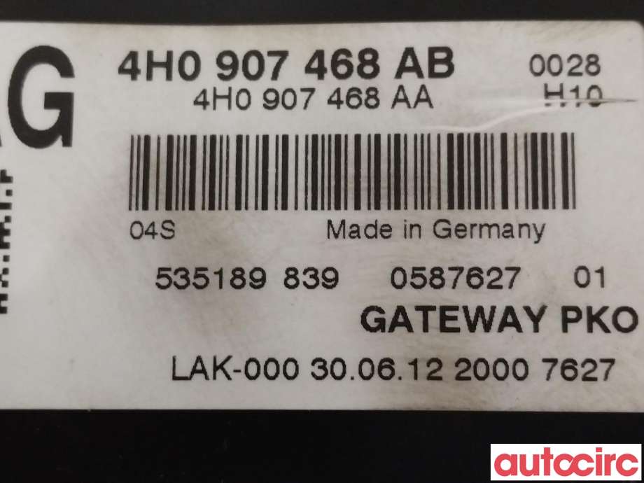 Diverse deler til Audi A8 2010-2013 (Type III, Fase 1) (AUDI|4H0907468AC|4H0907468AB)