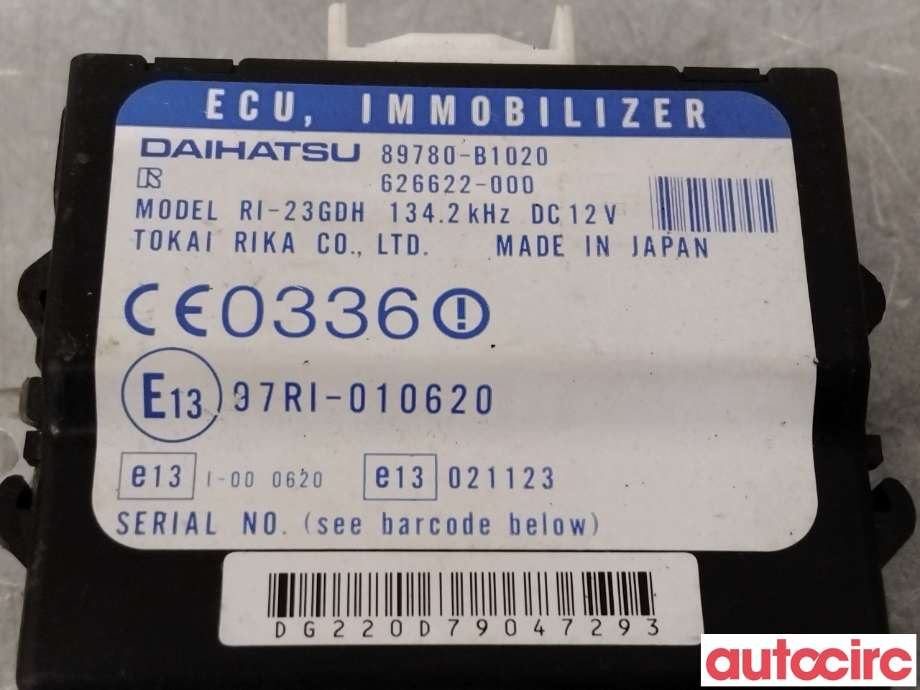 Styreenhet diverse til Subaru Justy 2003-2007 (Type III) (SUBARU|NO NR|626622-000|89780-B1020)
