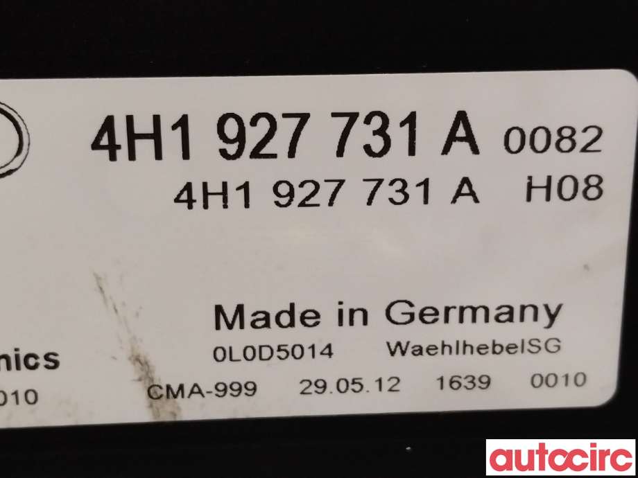 Girstang/girvelger automat til Audi A8 2010-2013 (Type III, Fase 1)  (AUDI|4H1713105A|4H1927731A)