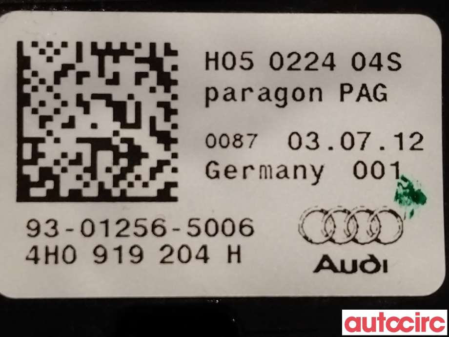 Instrument klokke til Audi A8 2010-2013 (Type III, Fase 1)  (AUDI|4H0919204Q|4H0919204H)