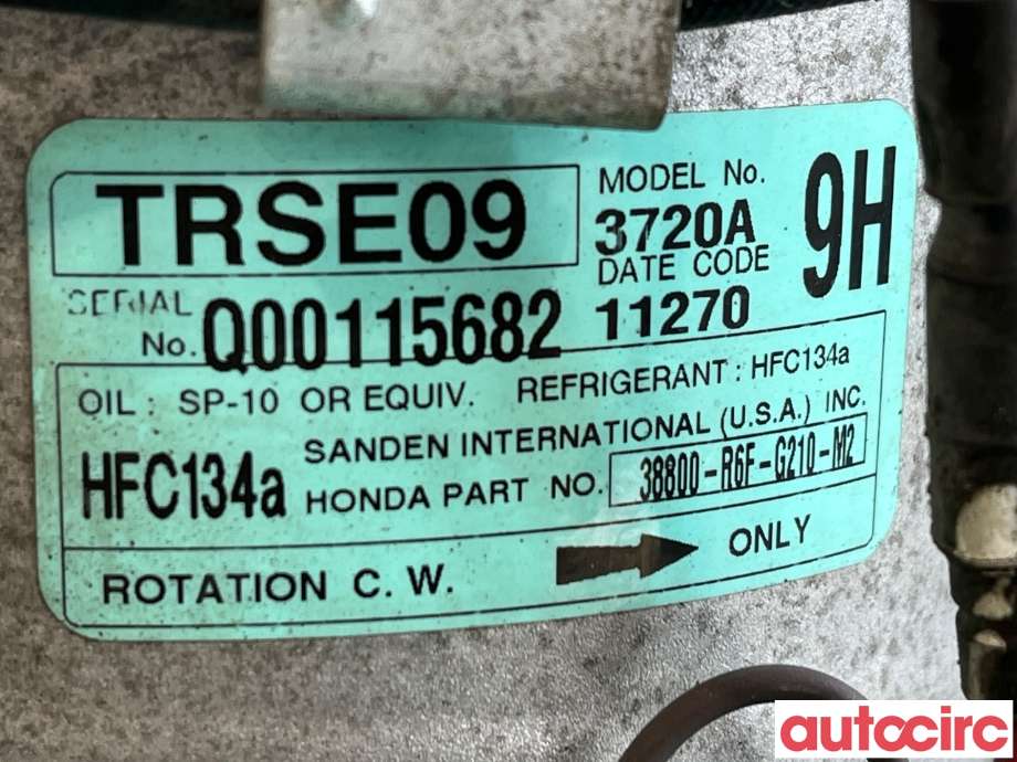 Aircondition kompressor til Honda CR-V 2012-2018 (Type IV)  (HONDA|38810-R6F-G21|TRSE093720)