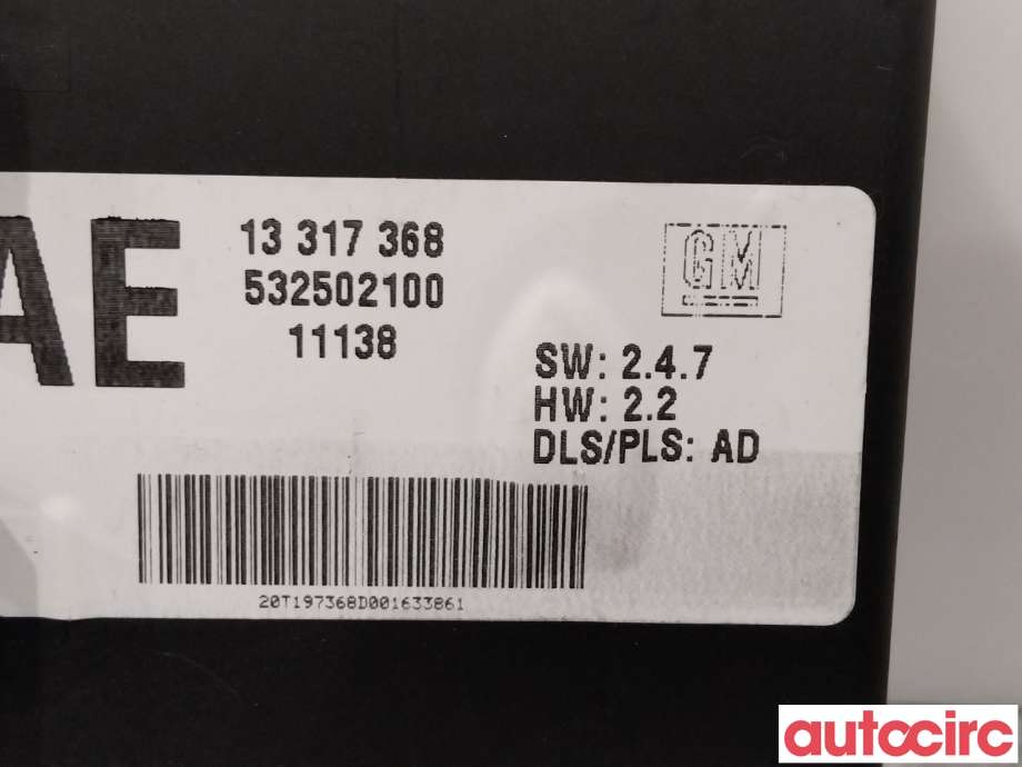 Styreenhet diverse til Opel Insignia A 2009-2014 (OPEL|13317368||13407207)