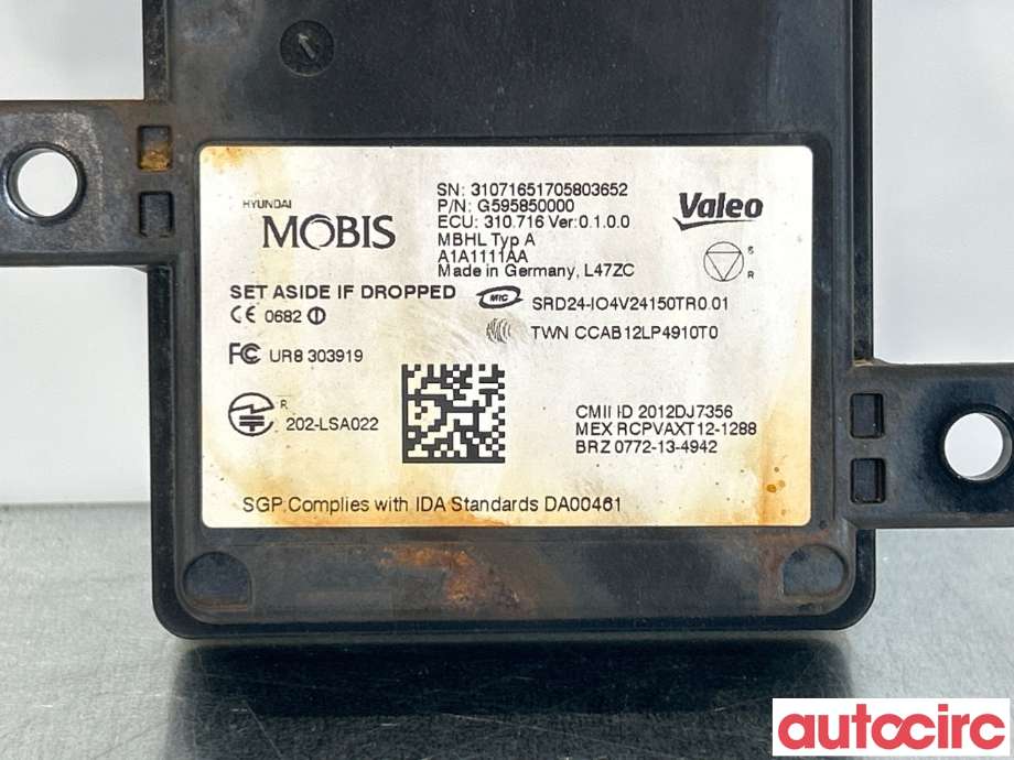 Sensor radar til Kia Niro 2016-2021  (KIA|95821G5000|G595850000)