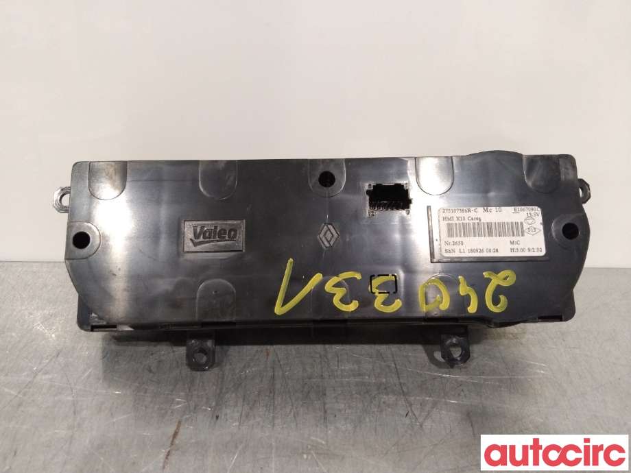Varmeapparat betjening til Renault Zoe 2013-2019 (Fase 1)  (RENAULT|275107386R|)