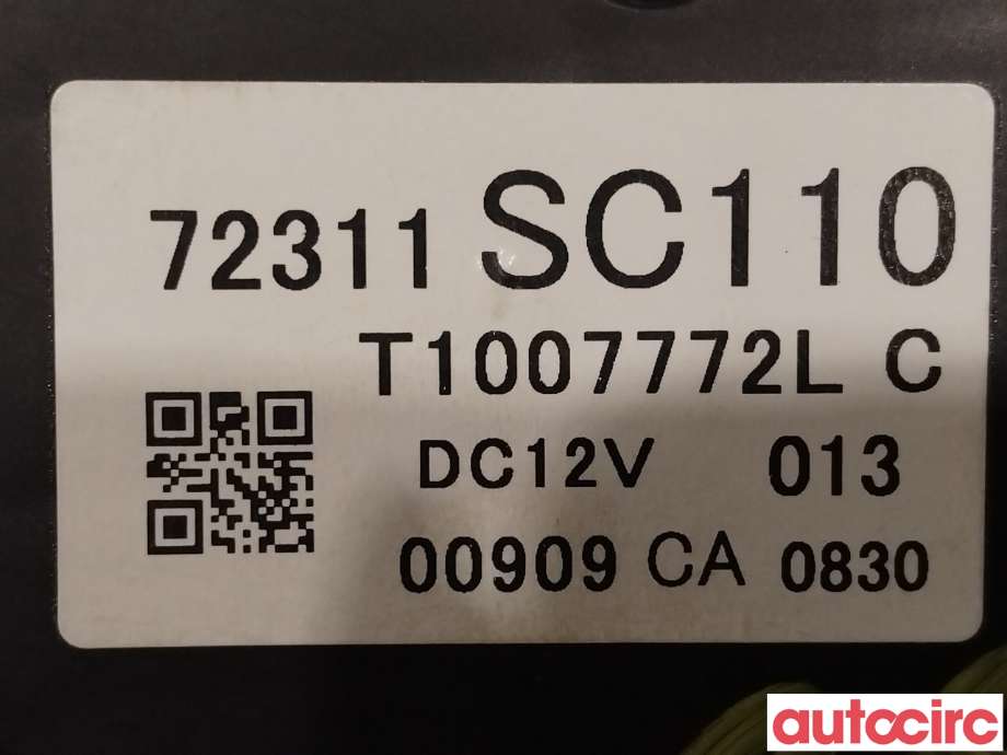 Varmeapparat betjening til Subaru Impreza 2008-2012 (Type III)  (SUBARU|72311SC110)