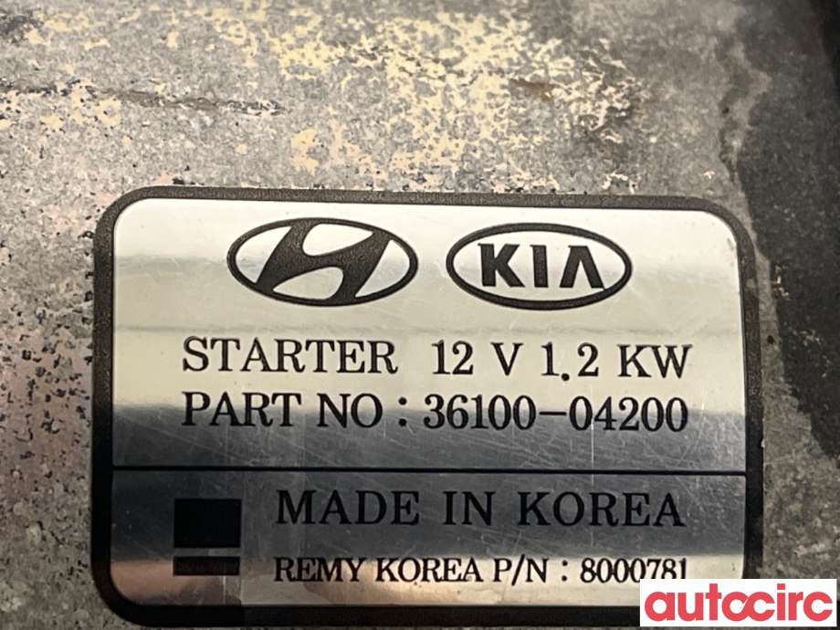 Starter til Kia Rio 2017-->> Type IV  (KIA|3610004200||36100-04200)