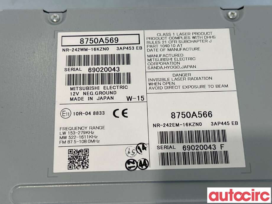 Bilstereo til Mitsubishi ASX 2010-2019  (MITSUBISHI|8750A569)