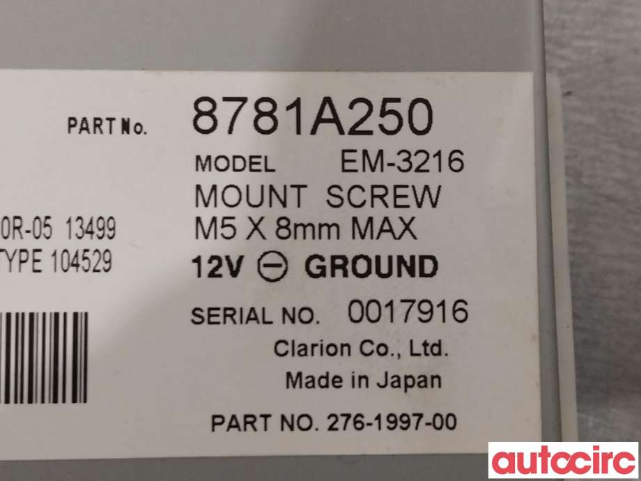Styreenhet diverse til Mitsubishi Outlander 2015-->> (Type III, Fase 2)  (MITSUBISHI|8781A250)