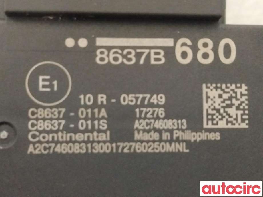 Sikringsboks til Mitsubishi Outlander 2015-->> (Type III, Fase 2) (MITSUBISHI|8637C610||8637B680)