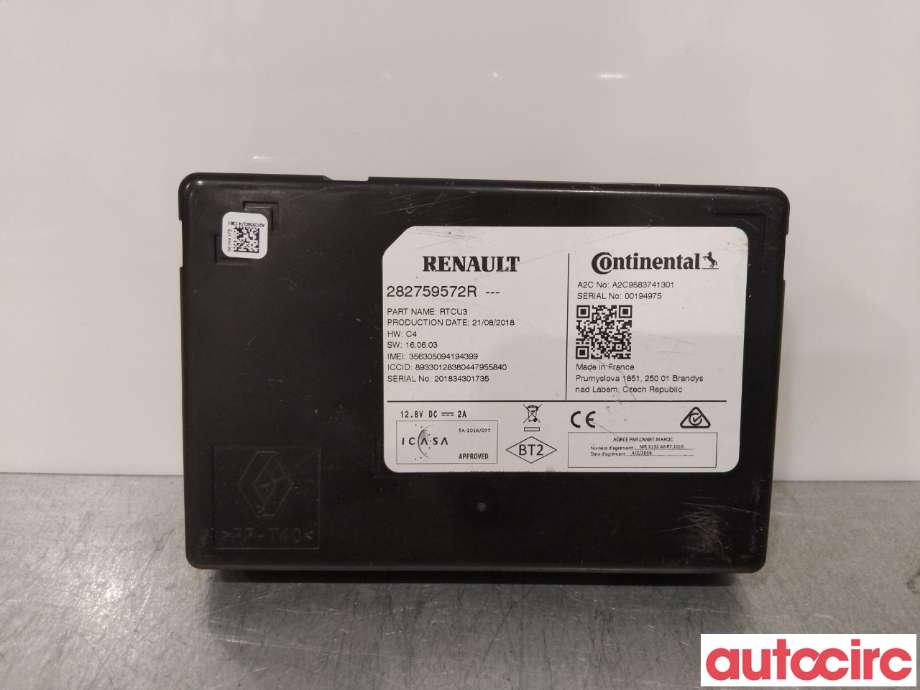Styreenhet diverse til Renault Zoe, 2013-2019 (Fase 1)  (RENAULT|282759572R)