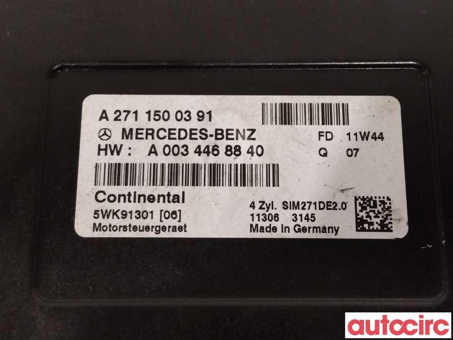 Styreenhet motor til Mercedes C-Klasse 2011-2014 (Fase 2) (W204) (W204) (MERCEDES|A2711500391|)