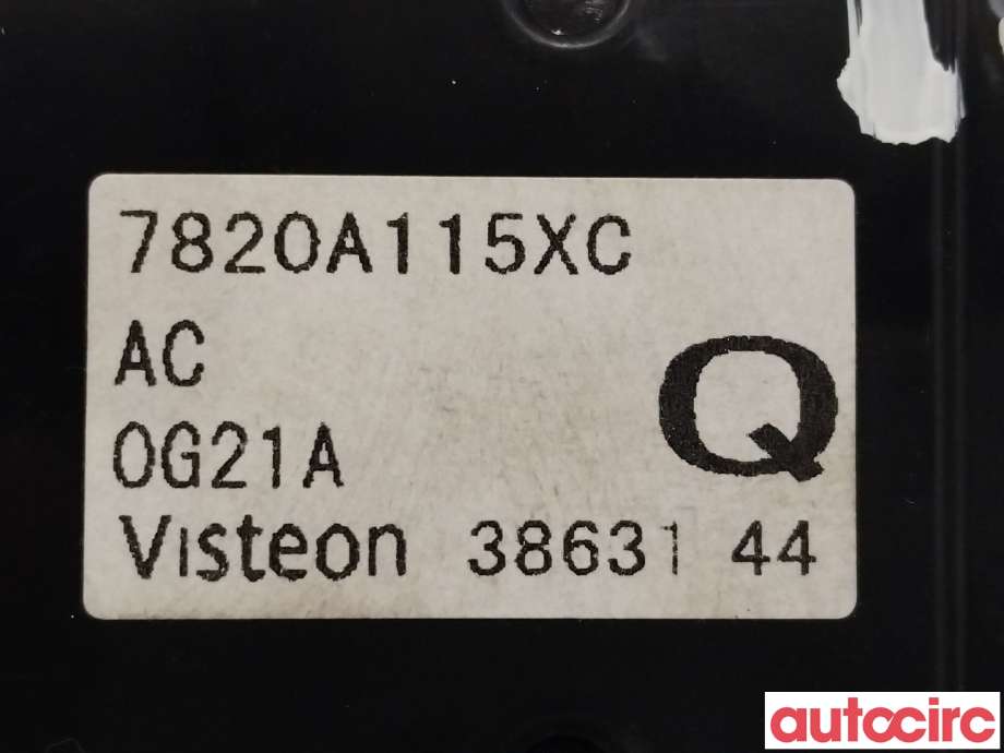 Varmeapparat betjening til Mitsubishi Outlander 2010-2012 (Type II, Fase 2)  (MITSUBISHI|7820A115XC)