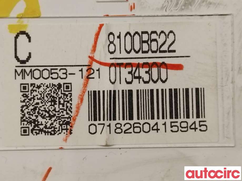 Instrumentpanel til Mitsubishi Outlander 2010-2012 (Type II, Fase 2)  (MITSUBISHI|8100B622|MM0053-121)