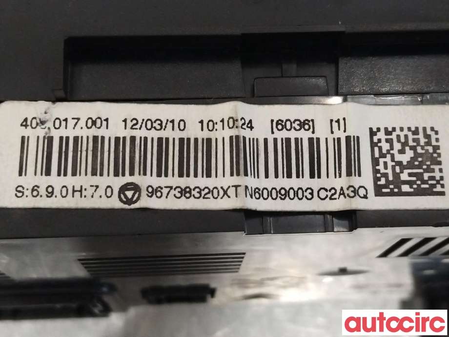 Varmeapparat betjening til Peugeot 3008 2009-2016 (Type I)  (PEUGEOT|6452W5|)