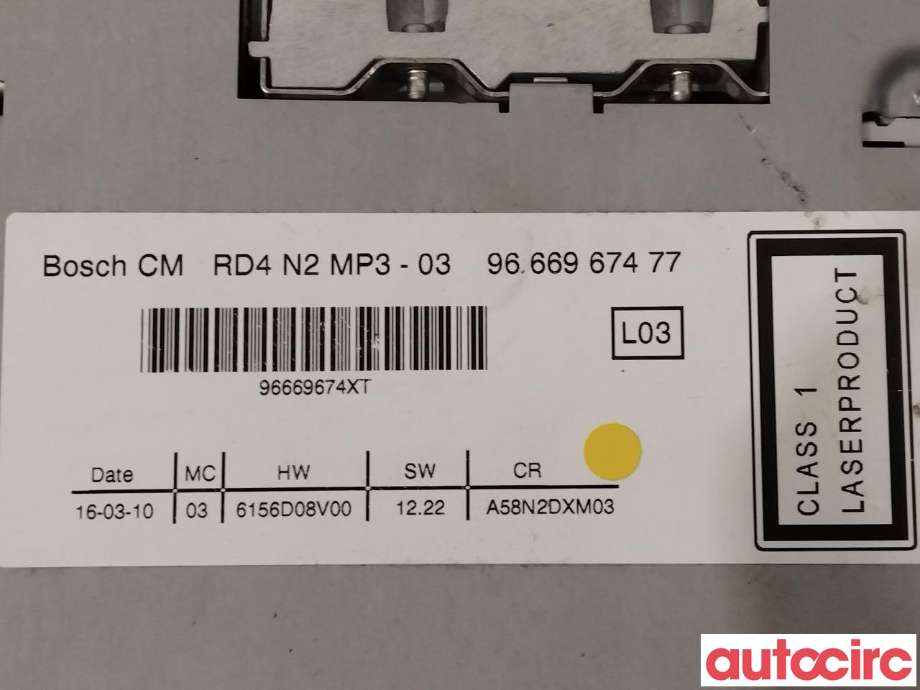 Bilstereo til Peugeot 3008 2009-2016 (Type I)  (PEUGEOT|6574PT|9666967477)