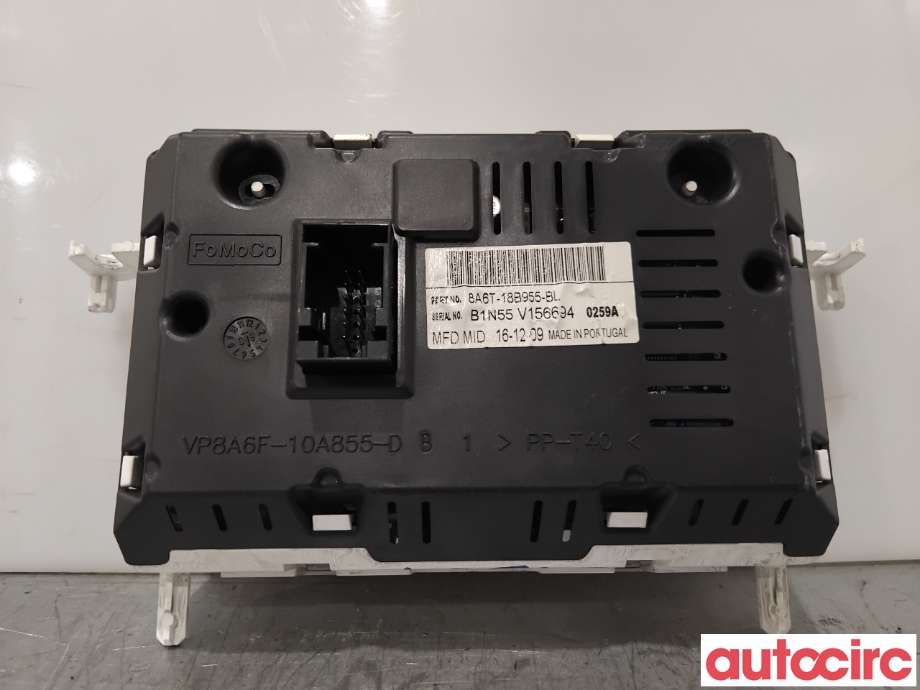 Multimedia display (MCU - Media Controller Unit) til Ford Fiesta 2008-2012 (Type VI, Fase 1)  (FORD|1940795||8A6T-18B955-BL)