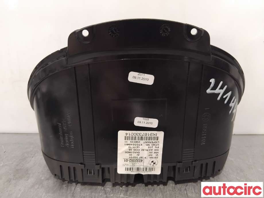 Instrumentpanel til BMW 1-Serie 2004-2011 (E81/E82/E87/E88) (E81/E82/E87/E88) (BMW|62109283801|4032052-01|9187330)