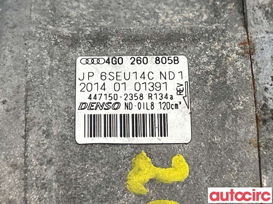 Aircondition kompressor til Audi A6 2014-2018 (Type IV, Fase 2) (C7) (C7) (AUDI|4G0260805B)