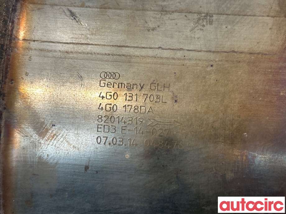 Katalysator til Audi A6 2014-2018 (Type IV, Fase 2) (C7) (C7) (AUDI|4G0254200PX|4G0131703L)
