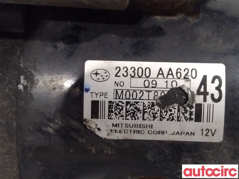 Starter diesel til Subaru Impreza 2008-2012 (Type III)  (SUBARU|23300AA620|)