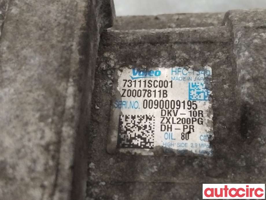 Aircondition kompressor til Subaru Impreza 2008-2012 (Type III)  (SUBARU|73111SC001|DKV-10R)