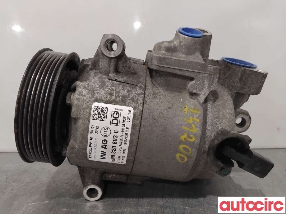 Aircondition kompressor til VW Caddy 2010-2015 (Type III, Fase 2)  (VOLKSWAGEN|5K0820803X|6CVC140|1K0820808F)