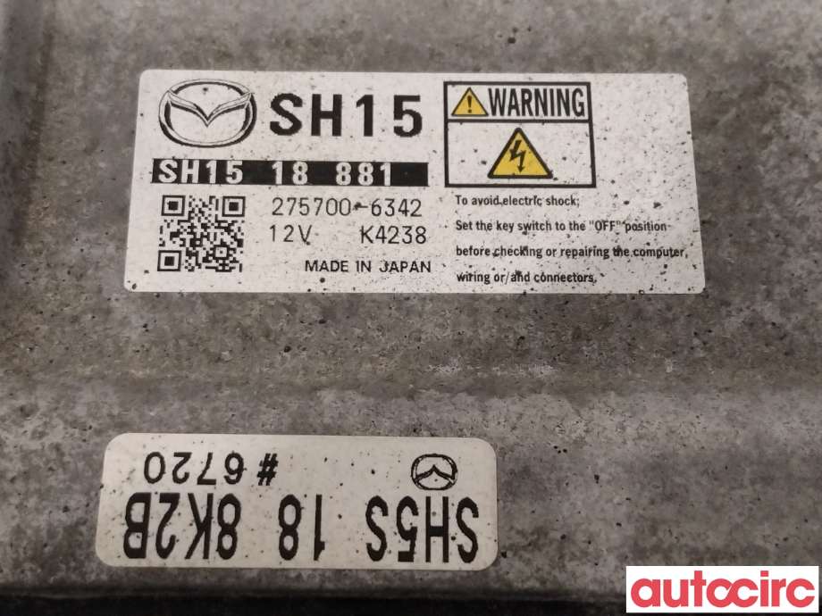 Styreenhet motor til Mazda 6 2015-2018 (Type III, Fase 2)  (MAZDA|SH15-18-881A|)