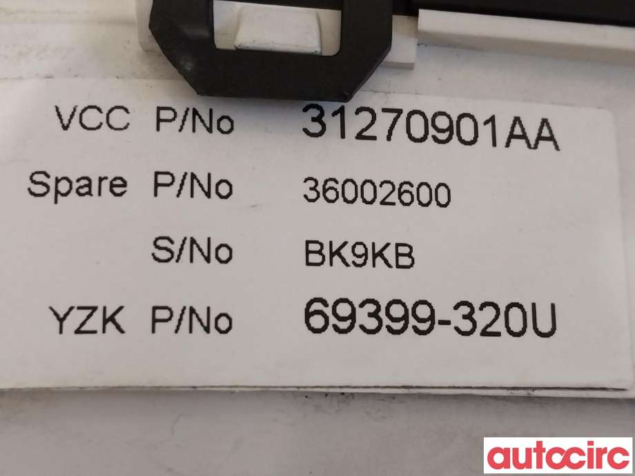Instrumentpanel til Volvo V70 2007-2013 (Type III, Fase 1)  (VOLVO|36002600)