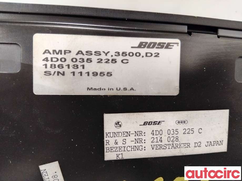 Antenne forsterker til Audi A8 1995-2002 (Type I)  (AUDI|4D0035225B|186131|4D0035225C)