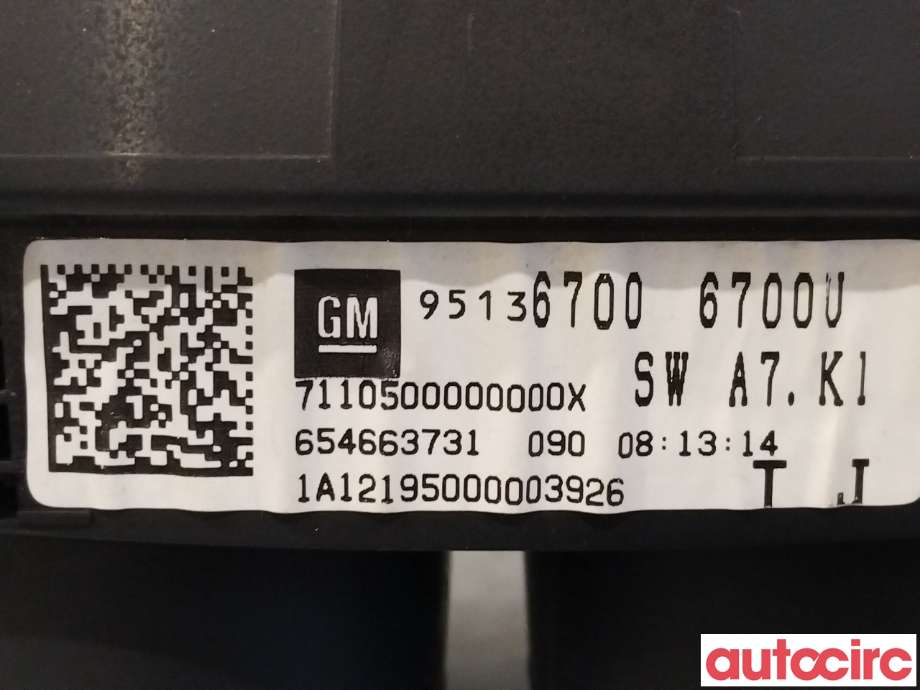 Instrumentpanel til Opel Mokka 2012-2016 (Type I, Fase 1)  (OPEL|95316675|95136700)
