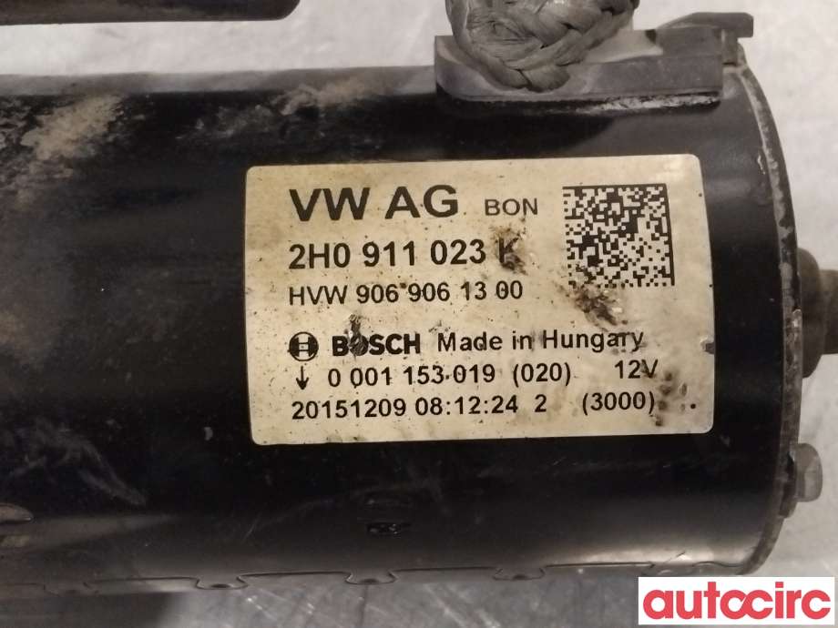 Starter diesel til VW Amarok 2016-2022 (Type I, Fase 2)  (VOLKSWAGEN|2H0911023KX|0001153019|2H0911023K)