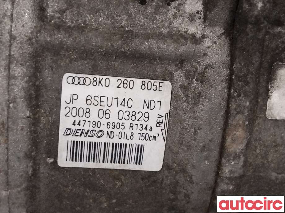 Aircondition kompressor til Audi A4 2007-2014 (Type IV) (B8) (B8) (AUDI|8K0260805L|447190-6905|8K0260805E)