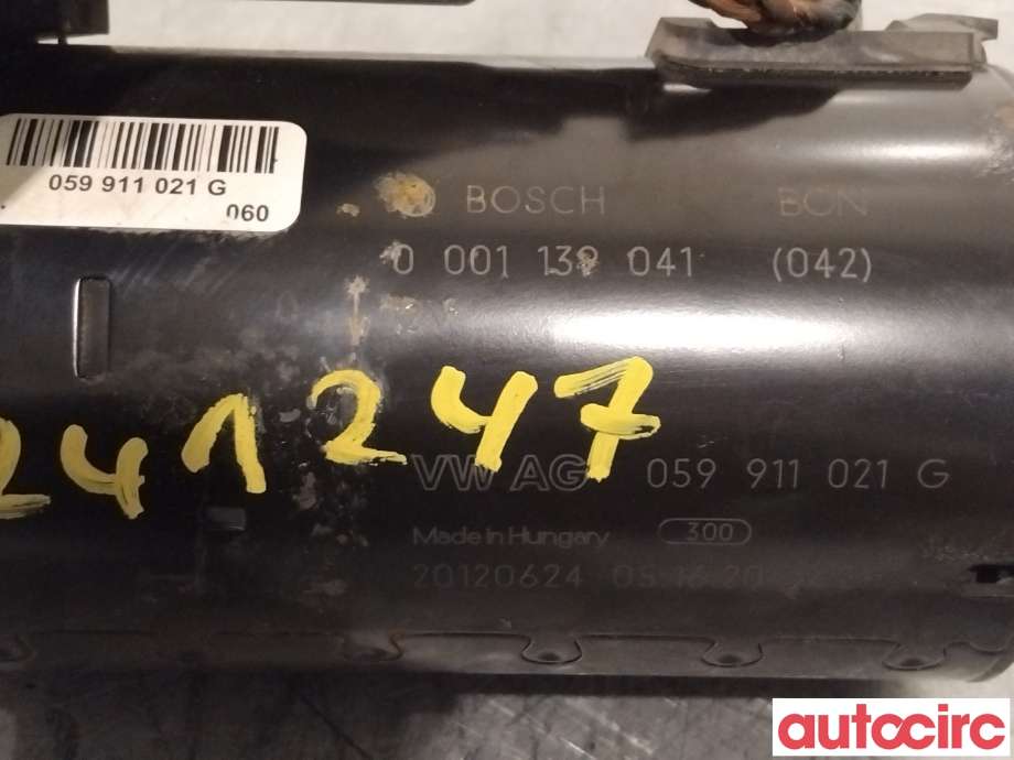 Starter diesel til Audi A8 2010-2013 (Type III, Fase 1)  (AUDI|059911021G|059911021K|059911021GX)