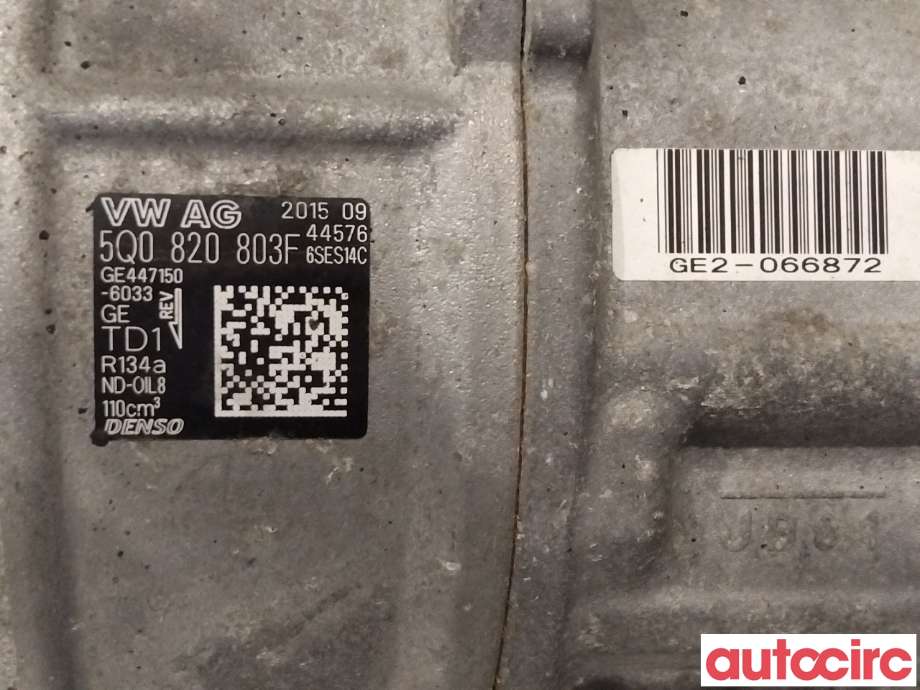 Aircondition kompressor til VW Passat 2015-2019 (Fase 1) (B8) (B8) (VOLKSWAGEN|5Q0820803K|447150-6033|5Q0820803F)
