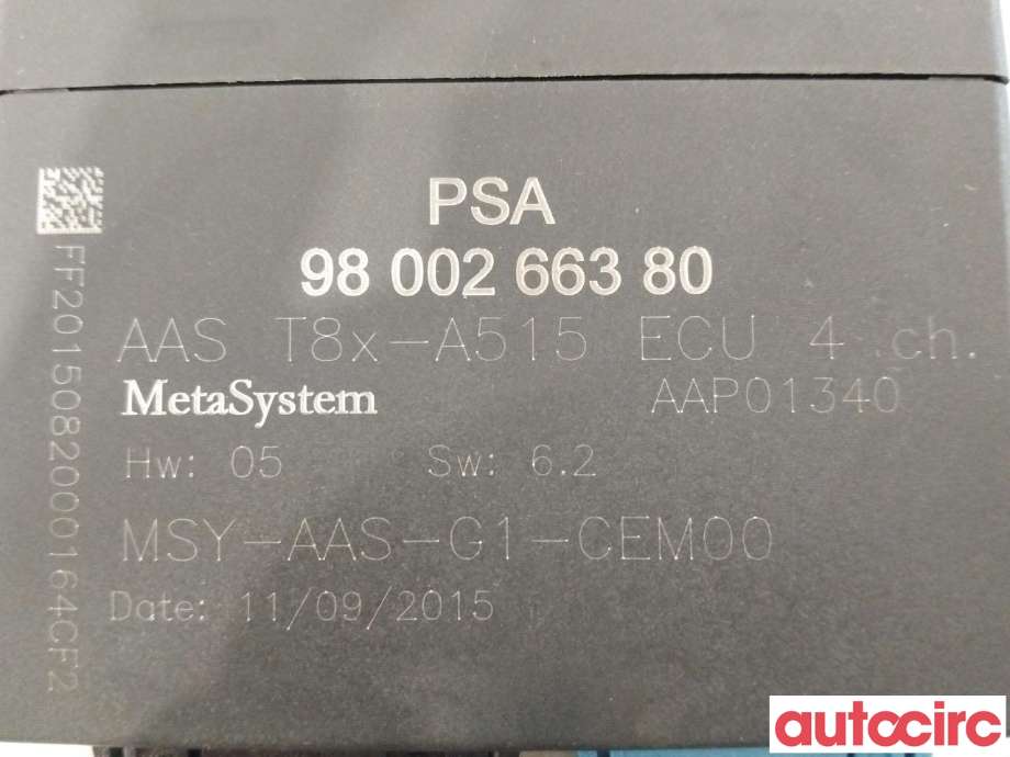 Styreenhet parkering til Peugeot 5008 2010-2017 (Type I)  (PEUGEOT|1611174980|9800266380)