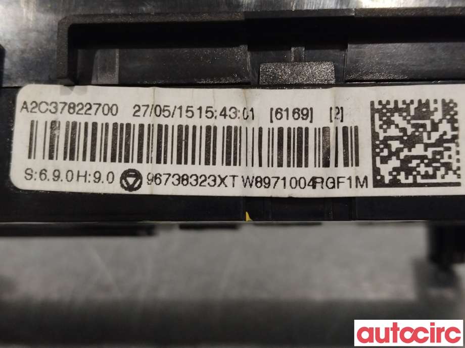 Varmeapparat betjening til Peugeot 5008 2010-2017 (Type I)  (PEUGEOT|6452Y4|98738323XT)