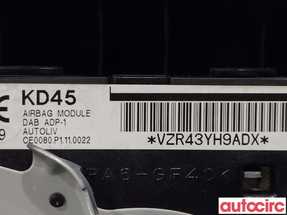 Airbag rattpute til Mazda 3 2013-2016 (Type III, Fase 1)  (MAZDA|KD45-57-K00C||KD45)