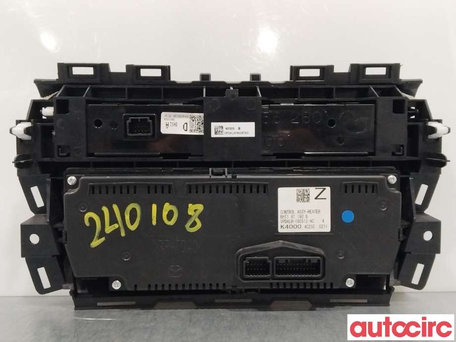 Varmeapparat betjening til Mazda 3 2013-2016 (Type III, Fase 1)  (MAZDA|BHT1-61-190F|BHT1-61-190-B)