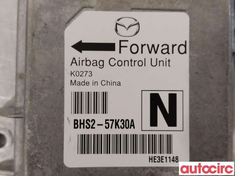 Airbag elektronikk til Mazda 3 2013-2016 (Type III, Fase 1)  (MAZDA|BHS2-57-K30A|BHS2-57K30A)