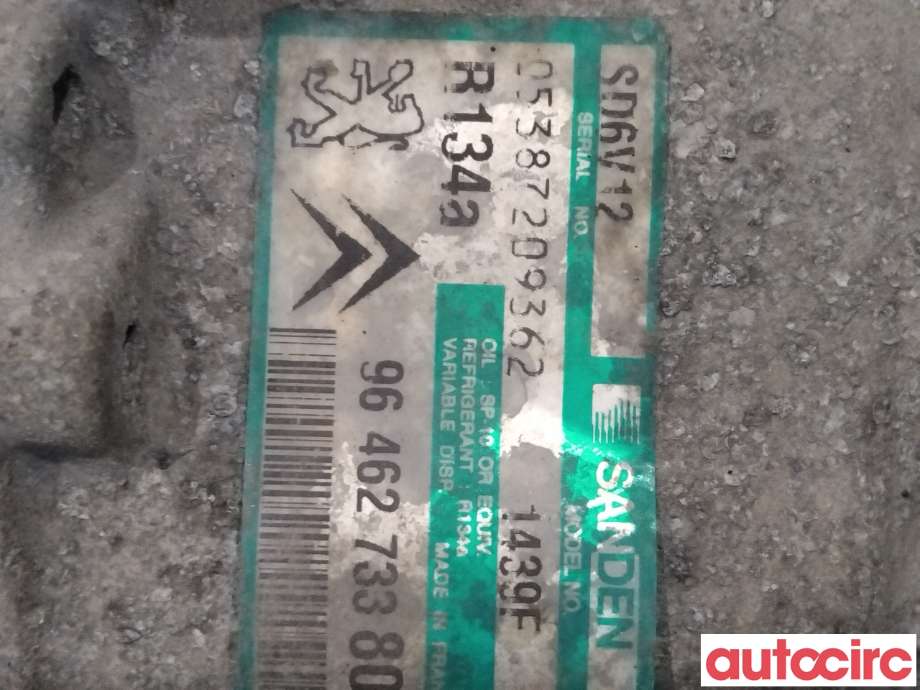 Aircondition kompressor til Citroën C3, Pluriel 2003-2010 (CITROEN|6453KS|R134A|9646273380)