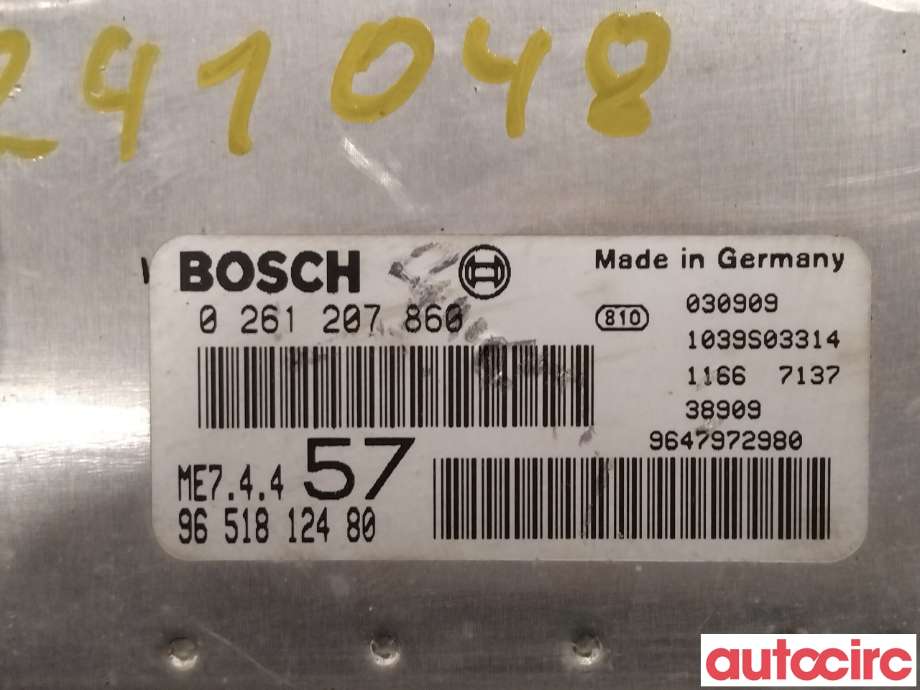 Styreenhet motor til Citroën C3, Pluriel 2003-2010 (CITROEN|1940GX|0261207860|9651812480)