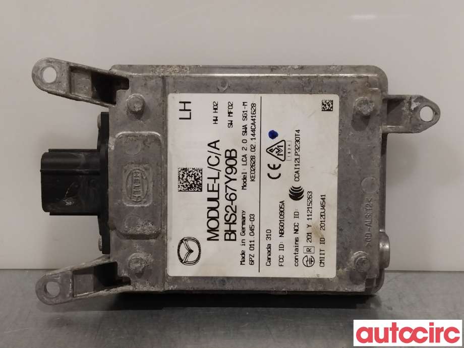 Sensor radar til Mazda 3 2013-2016 (Type III, Fase 1)  (MAZDA|BHS2-67-Y90F|6PZ011045-03|BHS2-67Y90B)