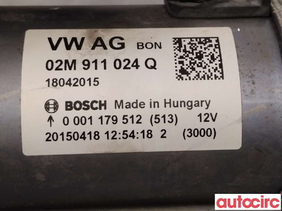 Starter til VW Polo 2014-2017 (Type V, Fase 2) (VOLKSWAGEN|02M911024Q||02M911022F)