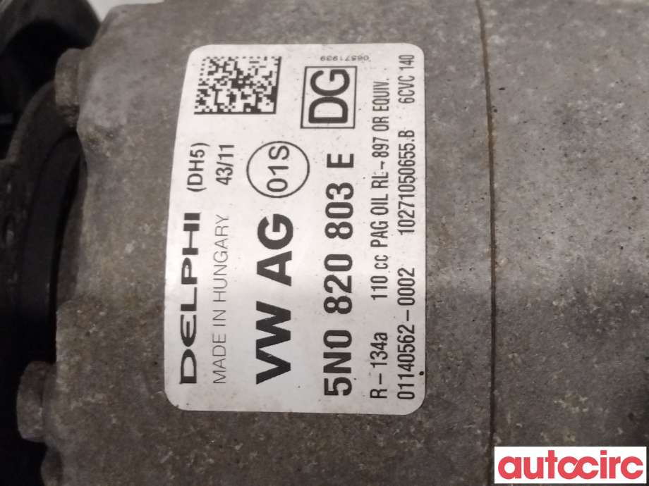 Aircondition kompressor til VW CC 2008-2012 (PASSAT CC) (PASSAT CC) (VOLKSWAGEN|5N0820803C|6CVC140|1K0820808F)