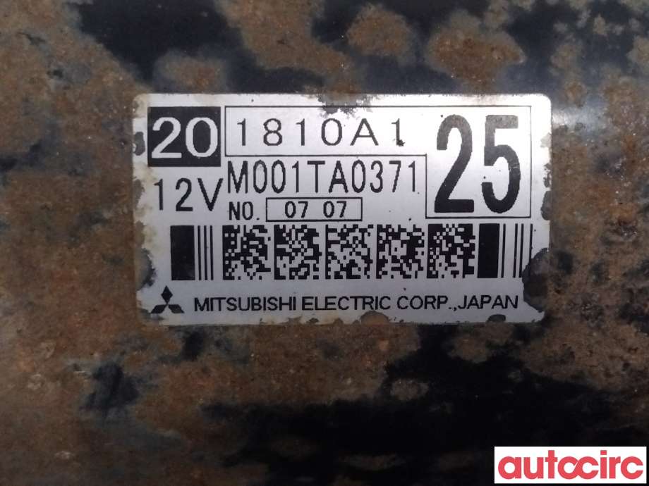 Starter diesel til Mitsubishi Outlander 2010-2012 (Type II, Fase 2)  (MITSUBISHI|1810A125|M001TA0371)