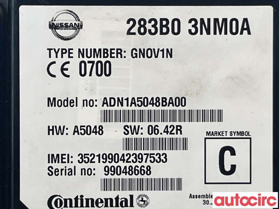 Styreenhet diverse til Nissan NV200 2010-2019  (NISSAN|283B03NM0A)