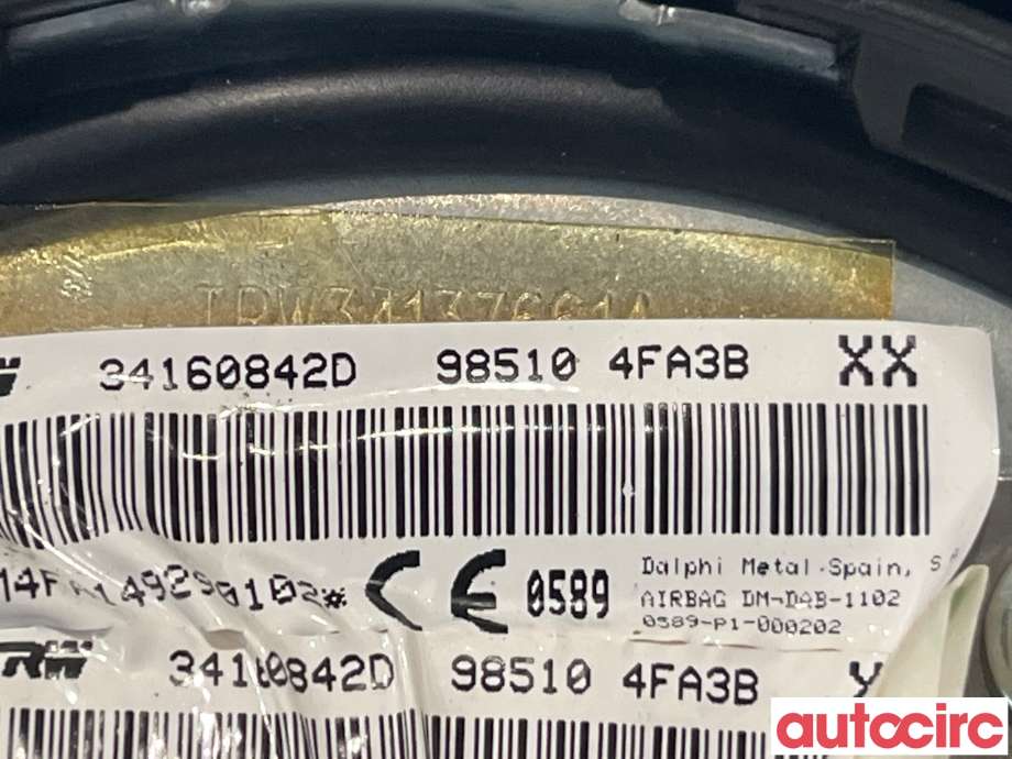 Airbag rattpute til Nissan NV200 2010-2019  (NISSAN|985104FA1B)