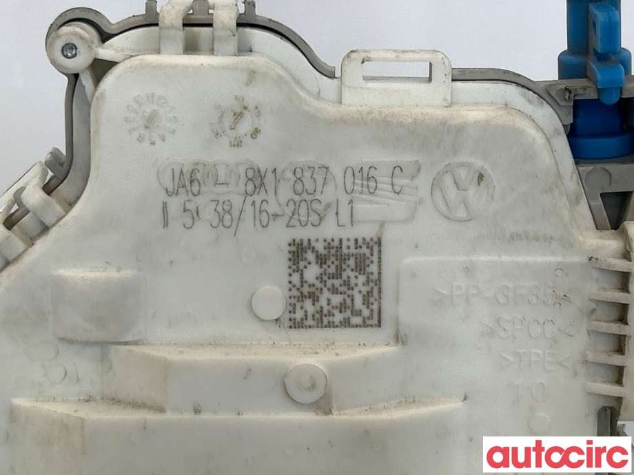 Låsekasse høyre foran til Audi A3 2016-2020 (Type III, Fase 2) (AUDI|8X1837016C|)